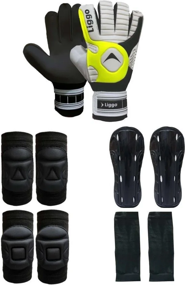 ليغو Adult and Child Goalkeeper Gloves Knee Pad Elbow Pad Shin Guard Leggings Set