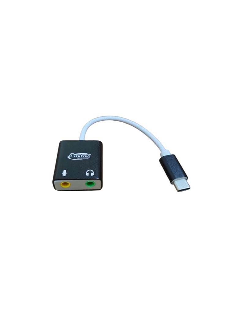 USB-C External Stereo Sound Card Adapter with 3.5mm Headphone Jack and Microphone Port – Compatible with Windows, Mac, PC, Laptop, and Mobile Devices  - Image 4
