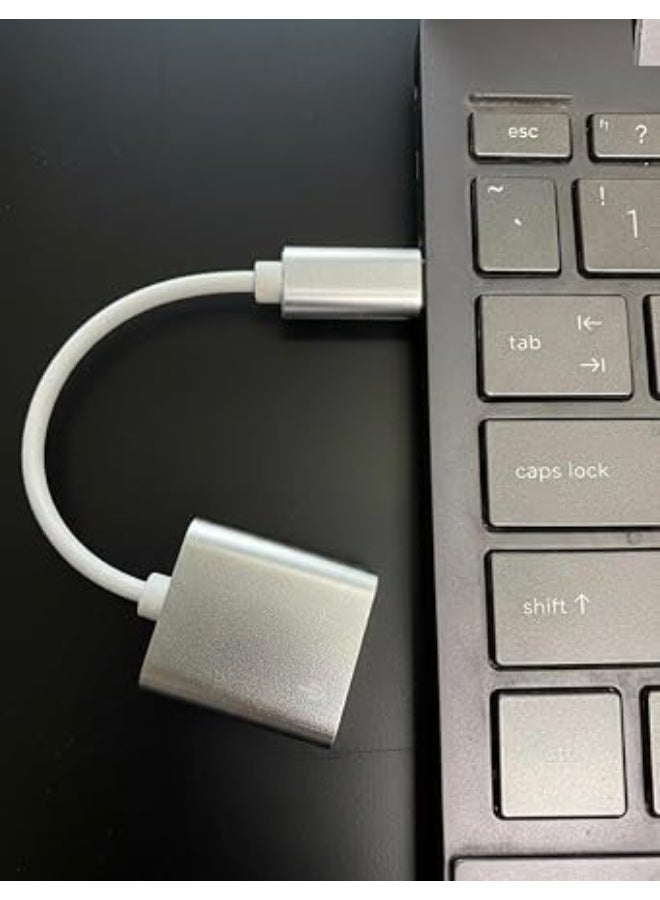 USB-C External Stereo Sound Card Adapter with  Headphone Jack and Microphone Port – Compatible with Windows, Mac, PC, Laptop, and Mobile Devices - Image 2