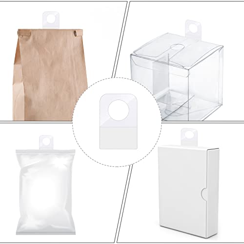 Aster 300 قطعة من علامات التعليق اللاصقة الثقيلة، ثقوب دائرية بلاستيكية ذاتية اللصق لتعليق العناصر الصغيرة في المتاجر وعرضها (1.3x0.9 بوصة) - Image 3