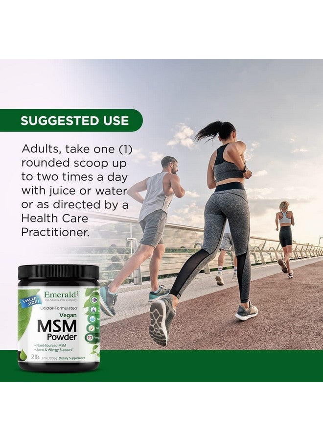 Emerald Labs Msm Powder 4000 Mg Plant Sourced Methylsulfonylmethane For Joint Discomfort Stress Relief And Healthy Immune Function 32 Oz