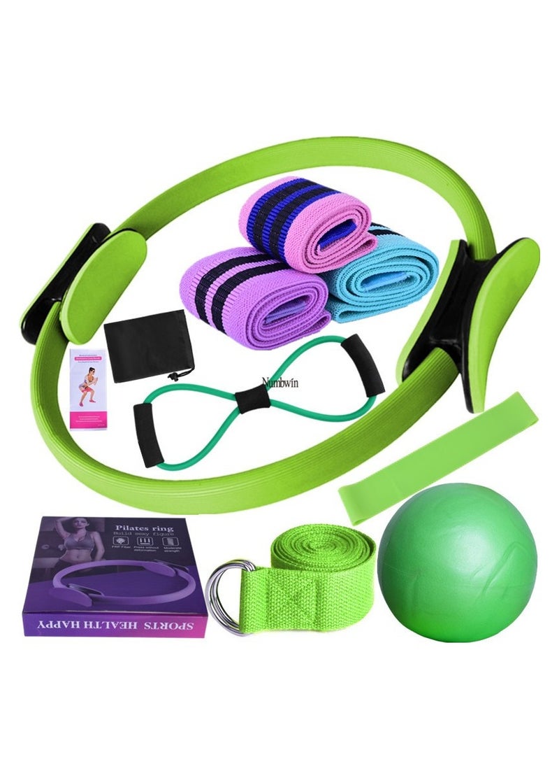 Arabest Pilates Essentials Kit for Women, 2025 New Better Me Pilates Kit, Pilates Rings Booty Bands, Yoga Sets for Women, Hip Exercise Band Yoga Ball 25cm Figure 8 Resistance Band - Image 1