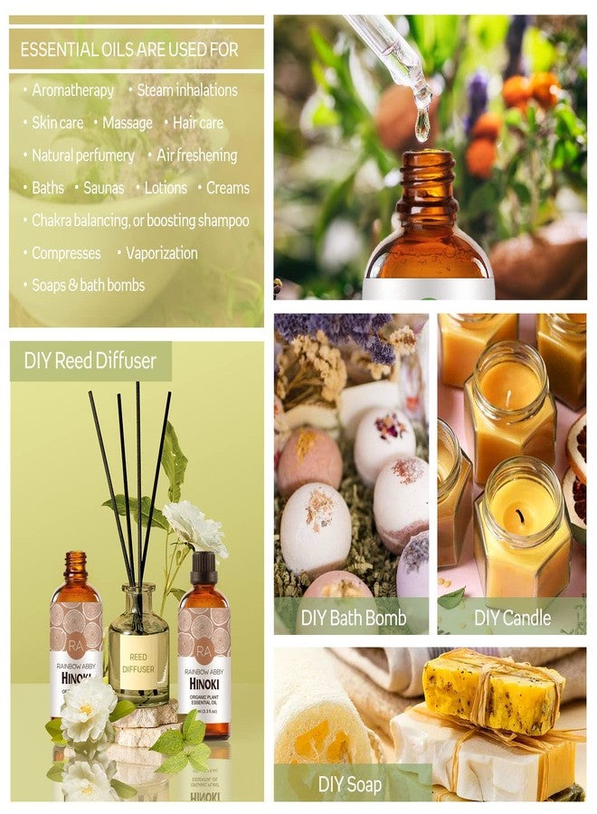 Rainbow Abby Hinoki Essential Oil (100ML), 100% Pure Natural Organic Aroma Hinoki Oil for Diffuser, Massage, Skin Care, Yoga - Image 5