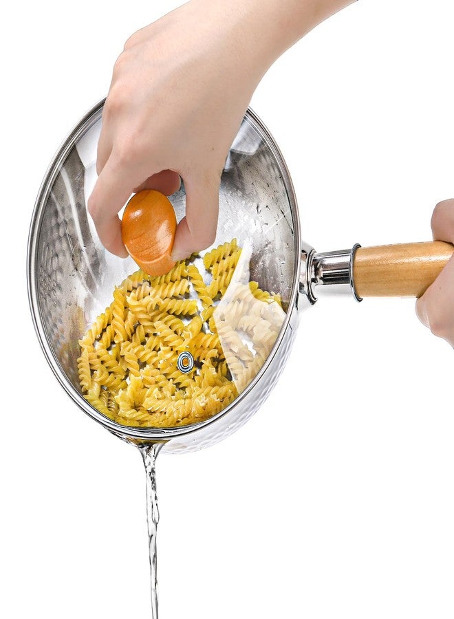 ديايو قدر دي آي يو المصنوع من الفولاذ المقاوم للصدأ مع مصفاة بخار، سعة 1.2 لتر، قدر يوكيهيرا مع غطاء، قدر طهي ياباني تقليدي صغير بمقبض خشبي وفوهتين جانبيتين للحليب، الرامن، الحساء، التمبورا، 7 بوصات - Image 5