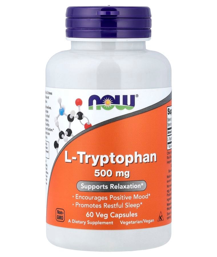now L-Tryptophan 500 mg 60 Veg Capsules