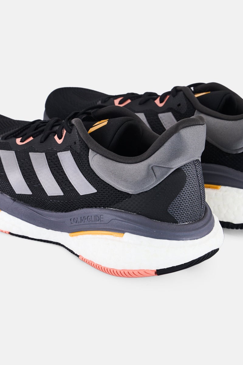 Adidas Men Solar Glide 6 Lace Up Running Shoes, Black - Image 3