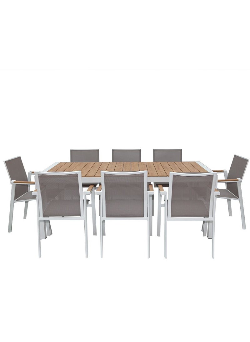 Swin Furniture Swin Concise-style Aluminum  Outdoor Dining Chair for Family Gathering White  - Image 4