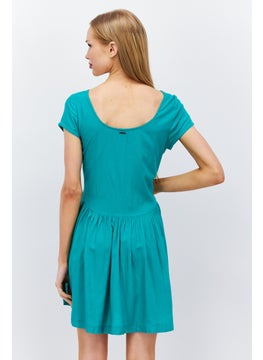 Volcom Women Embroidered Mini Dress, Green  - Image 1