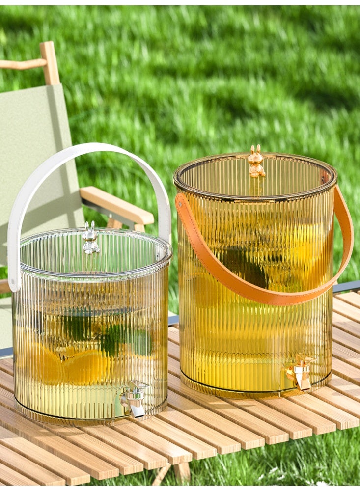 نيم جك عصير 3.5 لتر ب صنبور - موزع عصير ومشروبات متعدد الاستخدامات للعصائر الطازجة،  والقهوة | جيك عصير عملي للحفلات والنزهات مع صنبور تدفق سهل | وعاء تخزين مشروبات باردة للمنزل والتخييم - Image 4