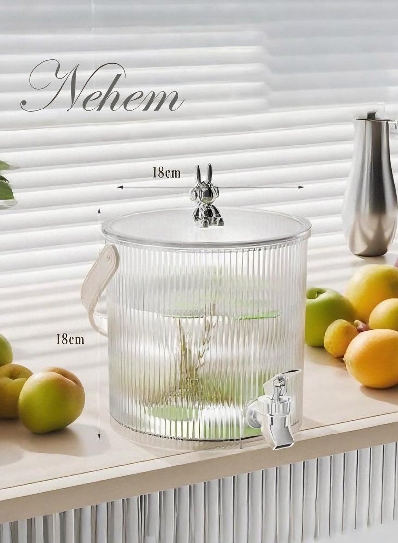 نيم جك عصير 3.5 لتر ب صنبور - موزع عصير ومشروبات متعدد الاستخدامات للعصائر الطازجة،  والقهوة | جيك عصير عملي للحفلات والنزهات مع صنبور تدفق سهل | وعاء تخزين مشروبات باردة للمنزل والتخييم - Image 2