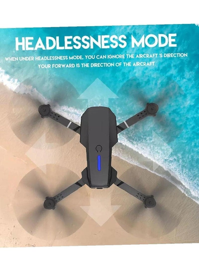 Generic E88 4K HD Drone Single Camera Foldable Aerial drone aircraft for Beginners, 2.4Ghz Real-Time Transmission 360° Roll, Long Battery Life Headless Mode Trajectory Flight One Key Return  - Image 2