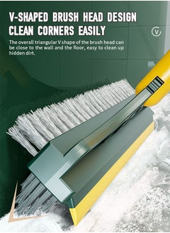 Generic 3 in 1 Broom with Wiper, Bathroom Brush with Long Handle, 180° Rotating Brush Head, Used for Cleaning in Bathroom, Kitchen, White  - Image 3