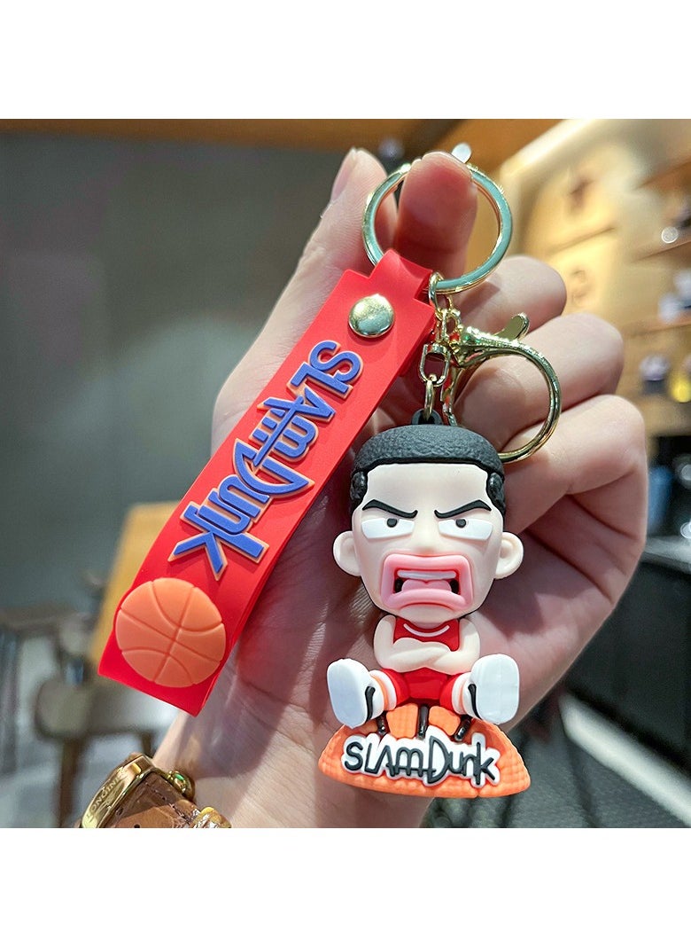 KUYING Creative Slam Dunk Keychain Student Backpack Pendant 