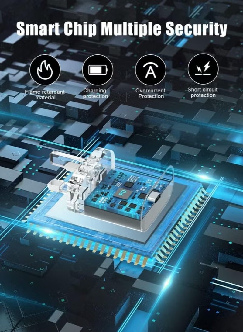 تيك في شاحن USB-C فائق السرعة بقوة 25 واط (تقنية PD) مع كابل بطول متر واحد - متوافق مع هواتف S25 وS24 وS23 وS22 وS21 وS20 (إصدارات Ultra و+)، وA53 وA15 وA54 وFold وFlip - محول طاقة بمنفذ Type-C. - Image 5