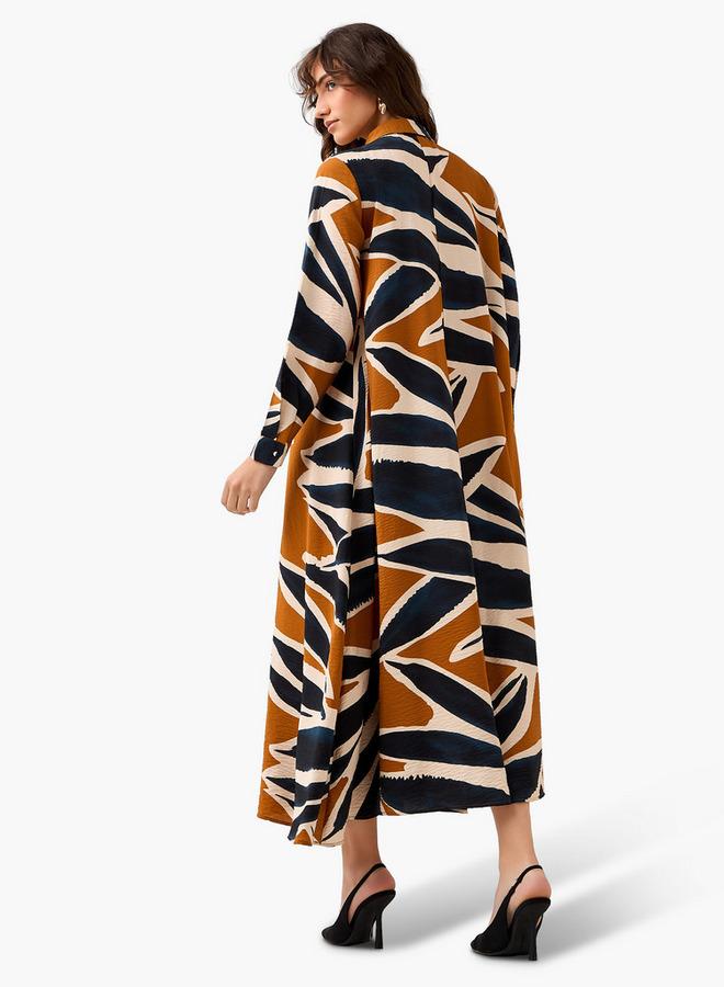 Iconic Printed Shirt Dress with Collar - Image 4
