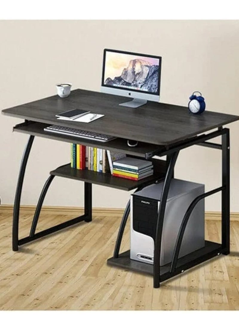 SHEE ONE Compact Home Computer Desk | Modern Wooden Study Table with Smart Storage Shelves & Keyboard Tray | Ideal for Small Spaces – 71×71×40 cm - Image 1