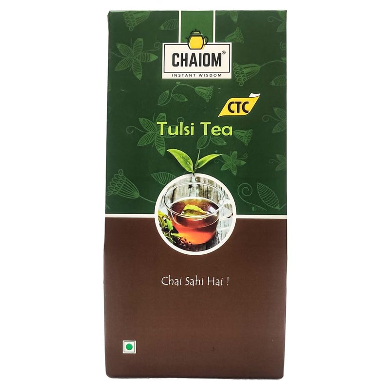 Chaiom - Tulsi Black Tea CTC Tea 100g | Holy Basil Herbal loose tea - Image 1