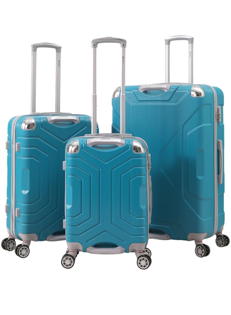 STARLIFE 3 Piece ABS Hard side Trolley Luggage Set Spinner Wheels with Number Lock 20/24/30 Inch - Image 1