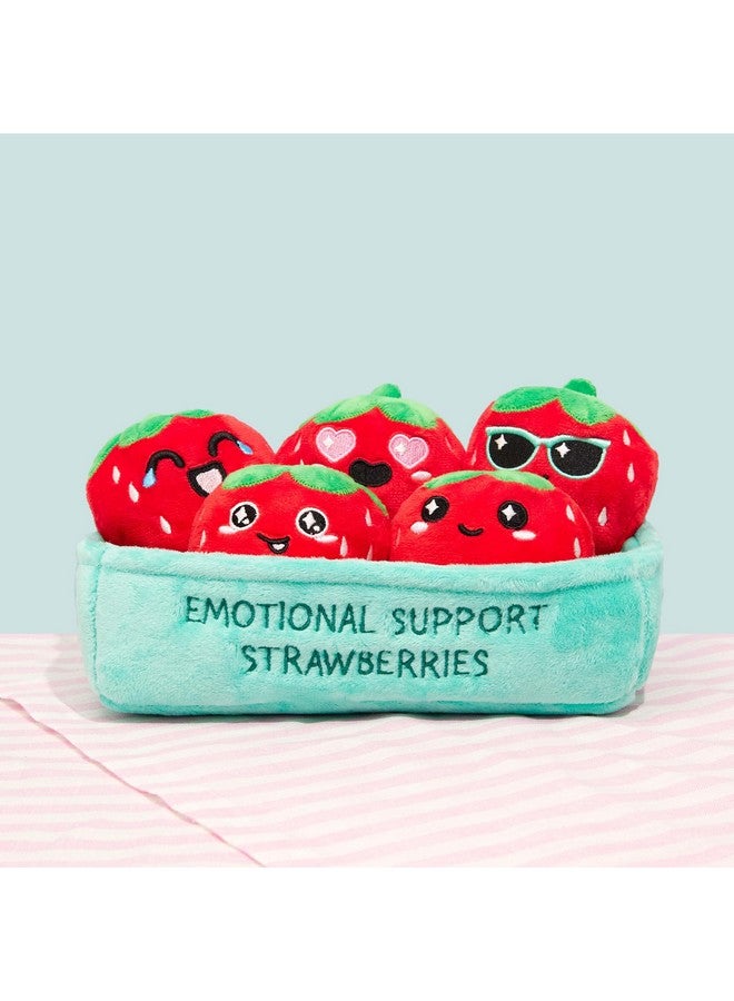 WHAT DO YOU MEME? What Do You Meme Emotional Support Strawberries - Strawberry Plush Toys - Image 4
