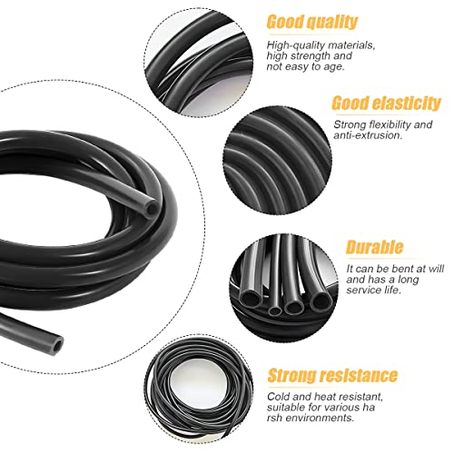 BELOMI Silicone Vacuum Tubing Hose Line, 10 Ft 1/8"(3mm) Inner Diameter Hose, High Tempterature 130PSI Max Pressure for Multiple Use, Auto Replacement Vacuum Hose Line for Vehicle Radiator (Black) - Image 3