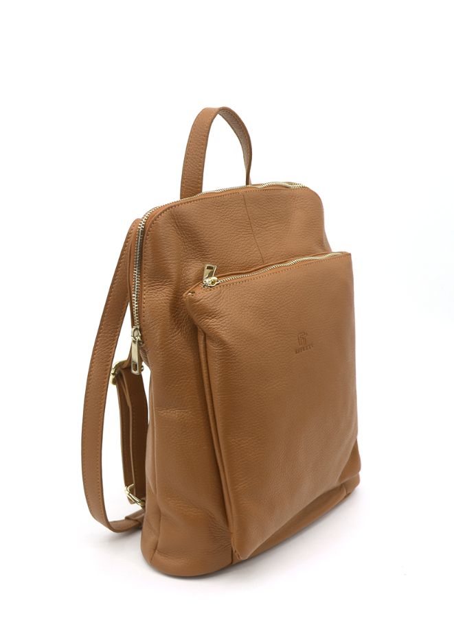 Effetty Brown Backpack For Women | Genuine Leather Mini Backpack Travel | Casual Ladies Shoulder Bag