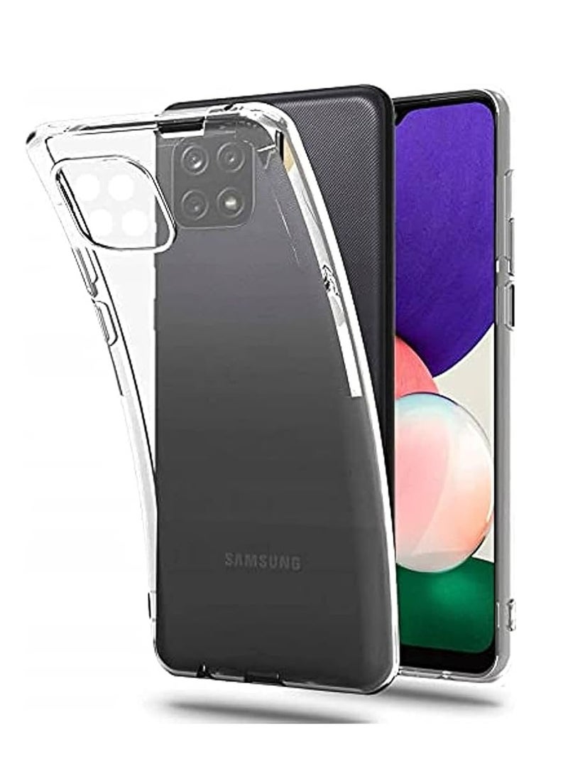 Generic - A22 5G Clear Case [AirFlex] Crystal Clear Slim & Light, Protective, Flexible Soft Gel/TPU Cover with Soft Touch Keys Compatible with Samsung Galaxy A22 5G (Super Clear) - Image 1