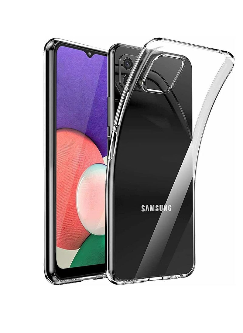 Generic - A22 5G Clear Case [AirFlex] Crystal Clear Slim & Light, Protective, Flexible Soft Gel/TPU Cover with Soft Touch Keys Compatible with Samsung Galaxy A22 5G (Super Clear) - Image 1