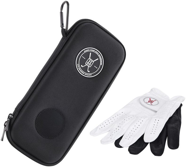 Handy Picks Performance Golf Glove Case - Golf Gloves Holder Case that Protects n Keeps Your Golf Gloves Neat n Dry - Air Flows Through on the Back Cover to Let the Moisture Out (Black) - Image 1
