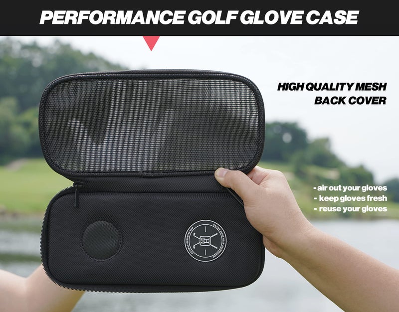 Handy Picks Performance Golf Glove Case - Golf Gloves Holder Case that Protects n Keeps Your Golf Gloves Neat n Dry - Air Flows Through on the Back Cover to Let the Moisture Out (Black) - Image 3