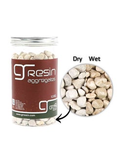 Graffiti Resin Terrazzo Grade Cream Marble Round  14: To 16MM 1.5 KG Decorative Aggregate Stones for Counter tops, Flooring, Outdoor Gardens, Etc  - Image 1