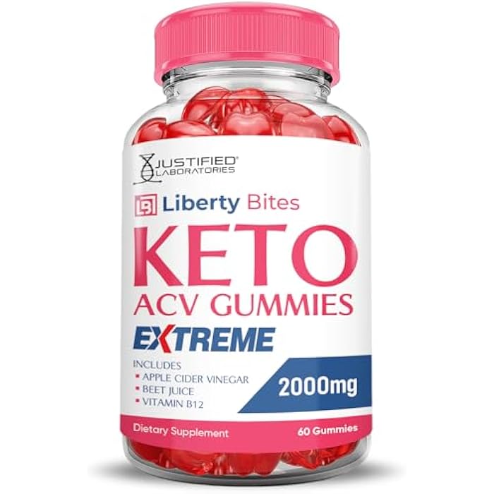 Justified Laboratories Liberty Bites Keto ACV Gummies Extreme 2000MG Libertybites Keto Gummies Apple Cider Vinegar Formulated with Pomegranate Beet Juice Powder B12 Vegan Non GMO 60 Gummys - Image 4