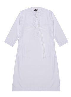 U.S. ELK Boy’s Emirati Kandura | Stitched Traditional Kids Arabic Thobe, Dishdasha, Kaftan for Boys | Long Sleeve Islamic Arab Dress with Side Pocket  - Image 3