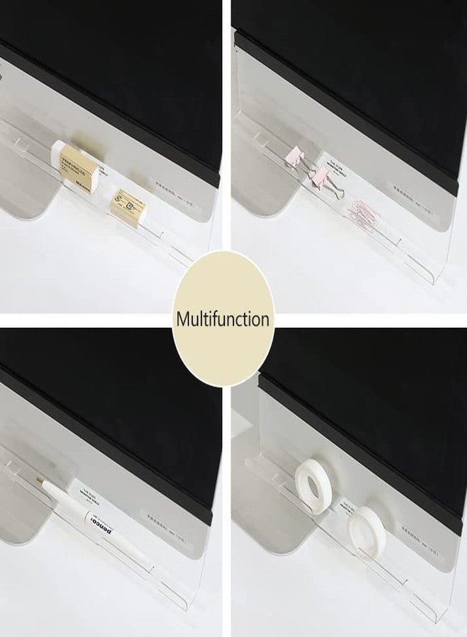 Yocoolfun 2 Pack Computer Monitor Memo Board Bottom Mount,Computer Monitor Message Board with Phone Holder, Monitor Sticky Note Holder Message Memo Panel for Monitors Screen Cabinets - Image 3