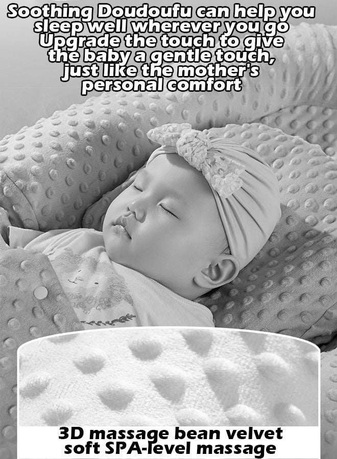 ZCM-HAPPY Snugly Fit Baby Crib Sleeping Bed Nest with Anti-Vomiting Pillow, Portable Infant Lounger and Soothing Sleep Mat - Image 4