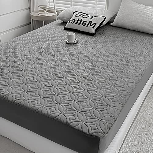 FELTYBED Full Size 54"x75" Waterproof Mattress Protector, Soft Bed Grey Mattress Cover Full, Breathable Mattress Pad Cover with Deep Pocket 6"- 15", Noiseless Washable - Image 1