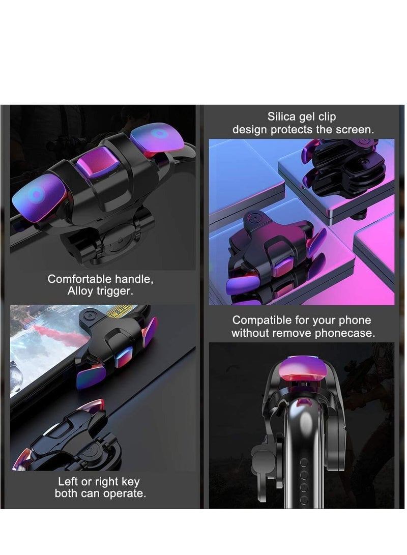 Mobile Game Controller Trigger for iPhone Android, PUBG Cellphone Gaming Joystick 4 Fingers Operation, with Sensitive Shoot Aim Keys for Fornite Knives Out Rules of Survival - Image 4