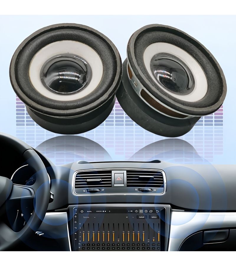 2 White Ringed High Volume Car Speaker Horns 2pcs - Image 4