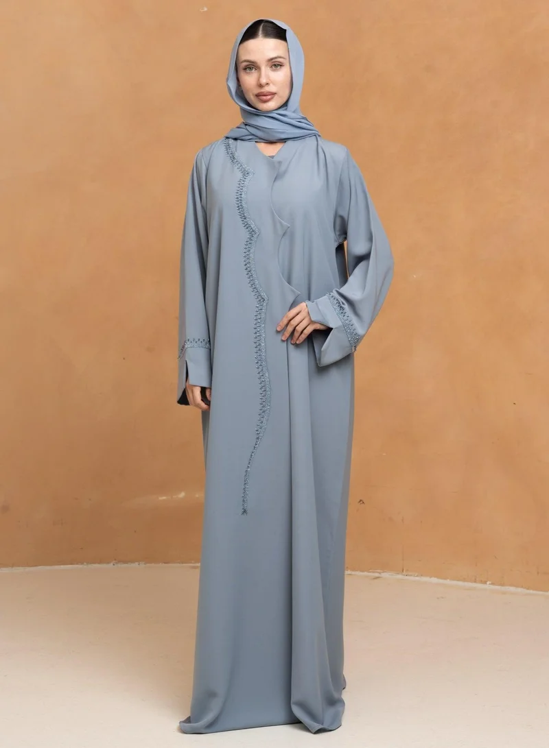 Meem by Mariyah  Front open abaya with sheila for Women | Best Price UAE