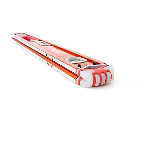 Swanson Tool Co. , Inc Swanson Tool Co SVB24M 24 inch Savage Magnetic Annodized Aluminum Box Beam Level with Gelshock End Caps and 3 Bubble Vials for 0°/90°/45° Measurements—Contractor Series - Image 2
