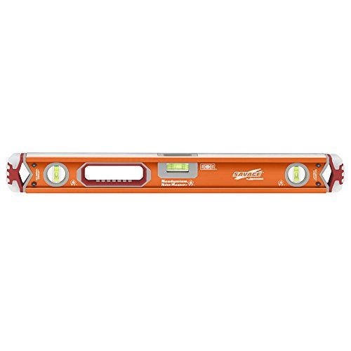 Swanson Tool Co. , Inc Swanson Tool Co SVB24M 24 inch Savage Magnetic Annodized Aluminum Box Beam Level with Gelshock End Caps and 3 Bubble Vials for 0°/90°/45° Measurements—Contractor Series - Image 4