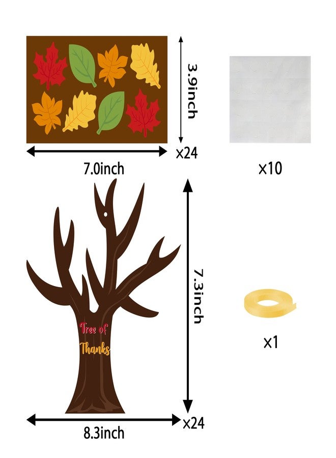 Haooryx 24 Pack Tree of Thanks Make Your Own Thanksgiving Tree Hanging Ornament, DIY Fall Thanksgiving Craft Kit Kids Classroom Autumn Thankful Art Project Activity Thanksgiving Party Home Decoration - Image 2