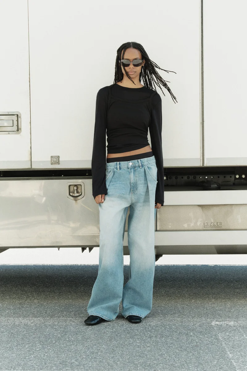 H&M  Barrel High Waist Jeans for Women | Best Price UAE