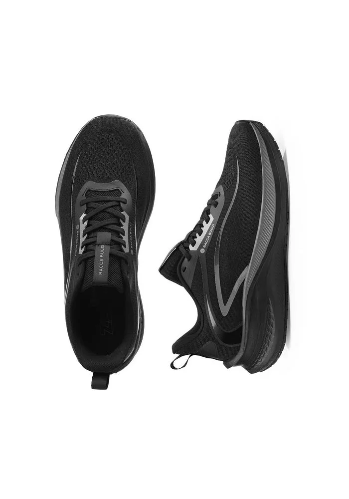 باكا بوتشي أحذية جري رجالية بلون أسود سبج من زفير