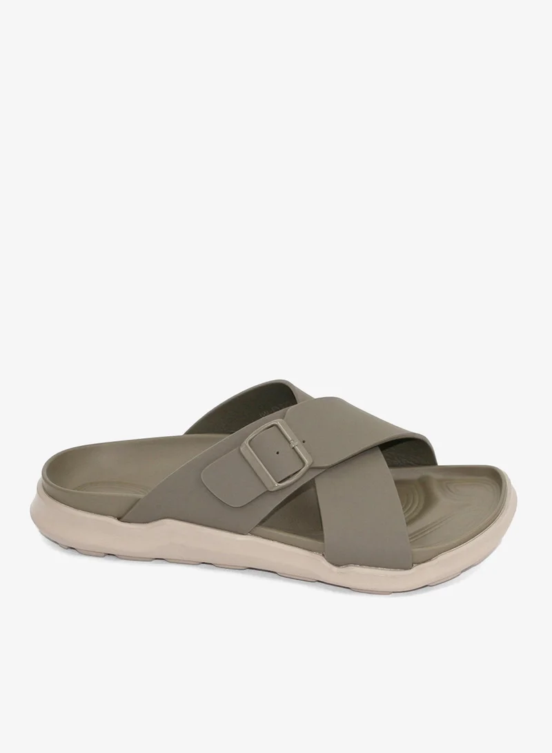 Geoomnii Kasimir1 Traditional Arabic Sandals for Men – Comfortable Leather Slip-On Design – Perfect for Everyday Wear & Occasions -Olive