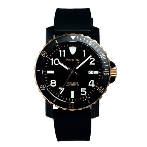 Pantor Dive Watch - 300m Automatic Watches for Men with Rubber Strap_ Steel Diver Watches_Conch BG - Image 1