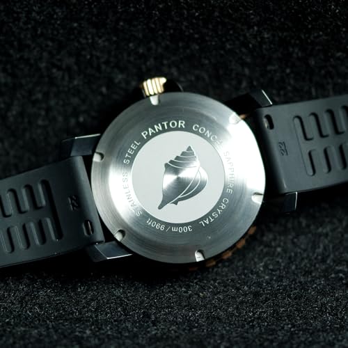 Pantor Dive Watch - 300m Automatic Watches for Men with Rubber Strap_ Steel Diver Watches_Conch BG - Image 5