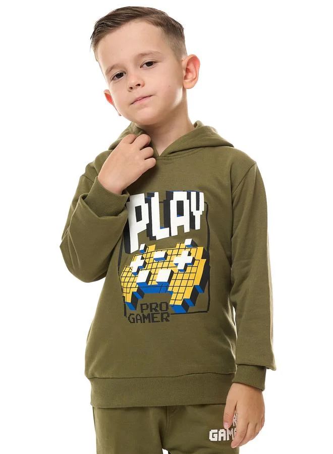 victor and jane Victor And Jane Boys Graphic Hoodie and Joggers Set