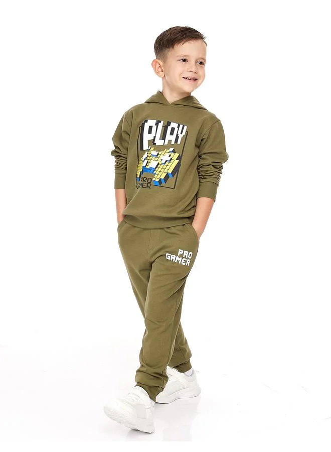 victor and jane Victor And Jane Boys Graphic Hoodie and Joggers Set