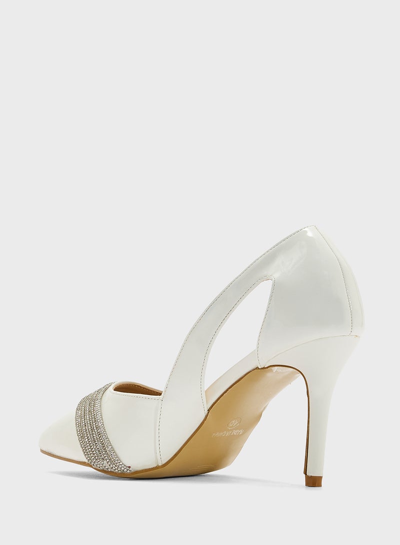Ella Limited Edition Diamante Heeled Pump  - Image 3