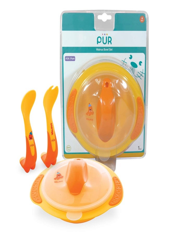 Pur Walrus Meal time Set - Bowl & Cutlery - Image 2